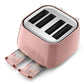 Eclettica 4 Slice Pink Toaster | CTY4003.PK