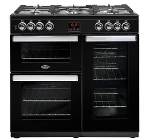 Belling 90cm Cookcentre Dual Fuel Range Cooker | 90DFTBLK