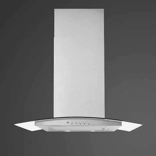 LUXAIR 70cm Budget Curved Glass Cooker Hood In Stainless Steel | LA-70-ARTIS-CVD-SS