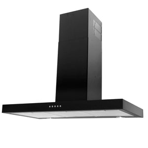 Luxair FLT Slimline Flat Cooker Hood Black | LA-80-FLT-BLK