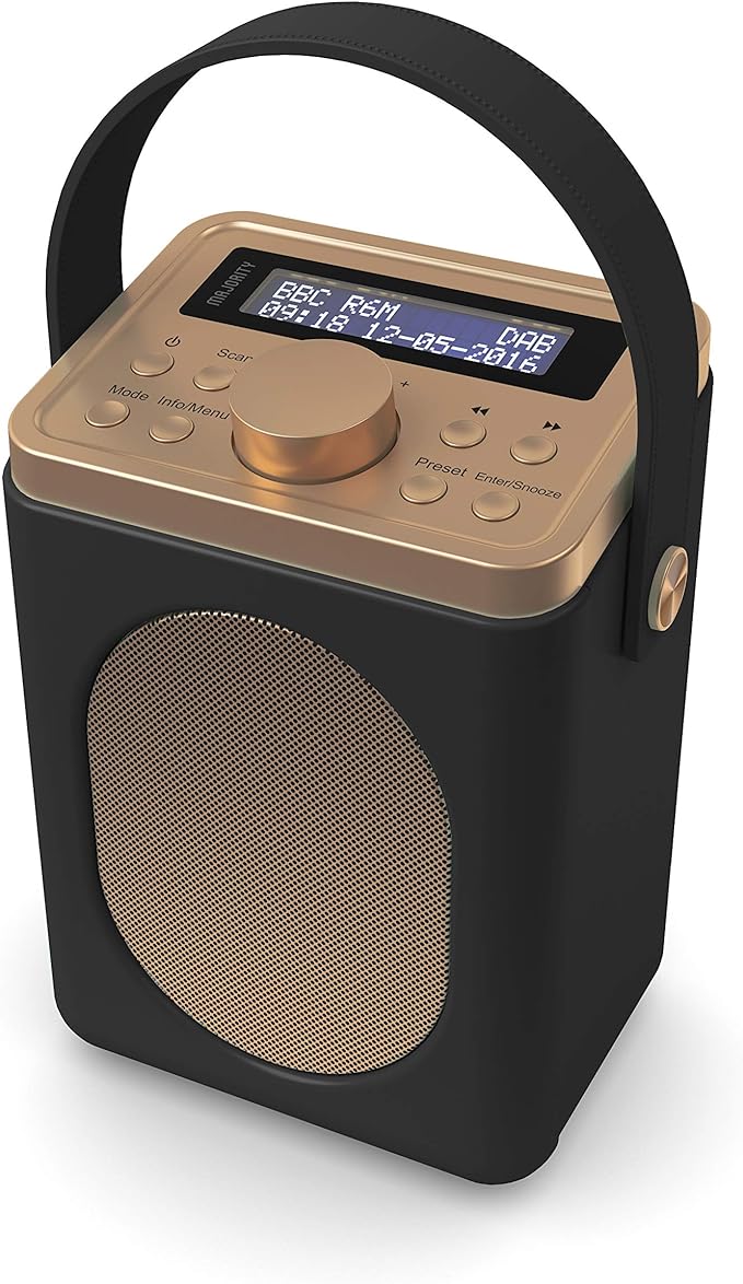 Majority Little Shelford Portable Radio | DAB+ Bluetooth - Black | LSHDABBLKUK