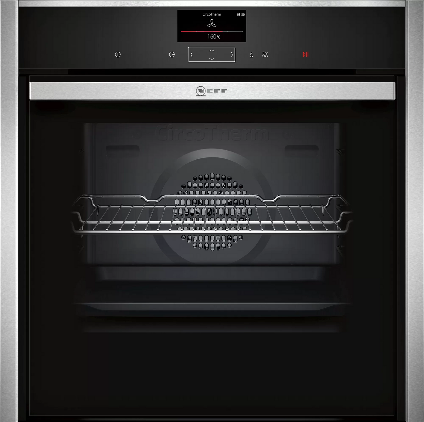 NEFF Slide and Hide Single Electric Oven – Stainless Steel | B57CS24HOB