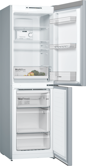 Bosch Series 2 Free-Standing Fridge-Freezer Stainless Steel Look | KGN34NLEAG