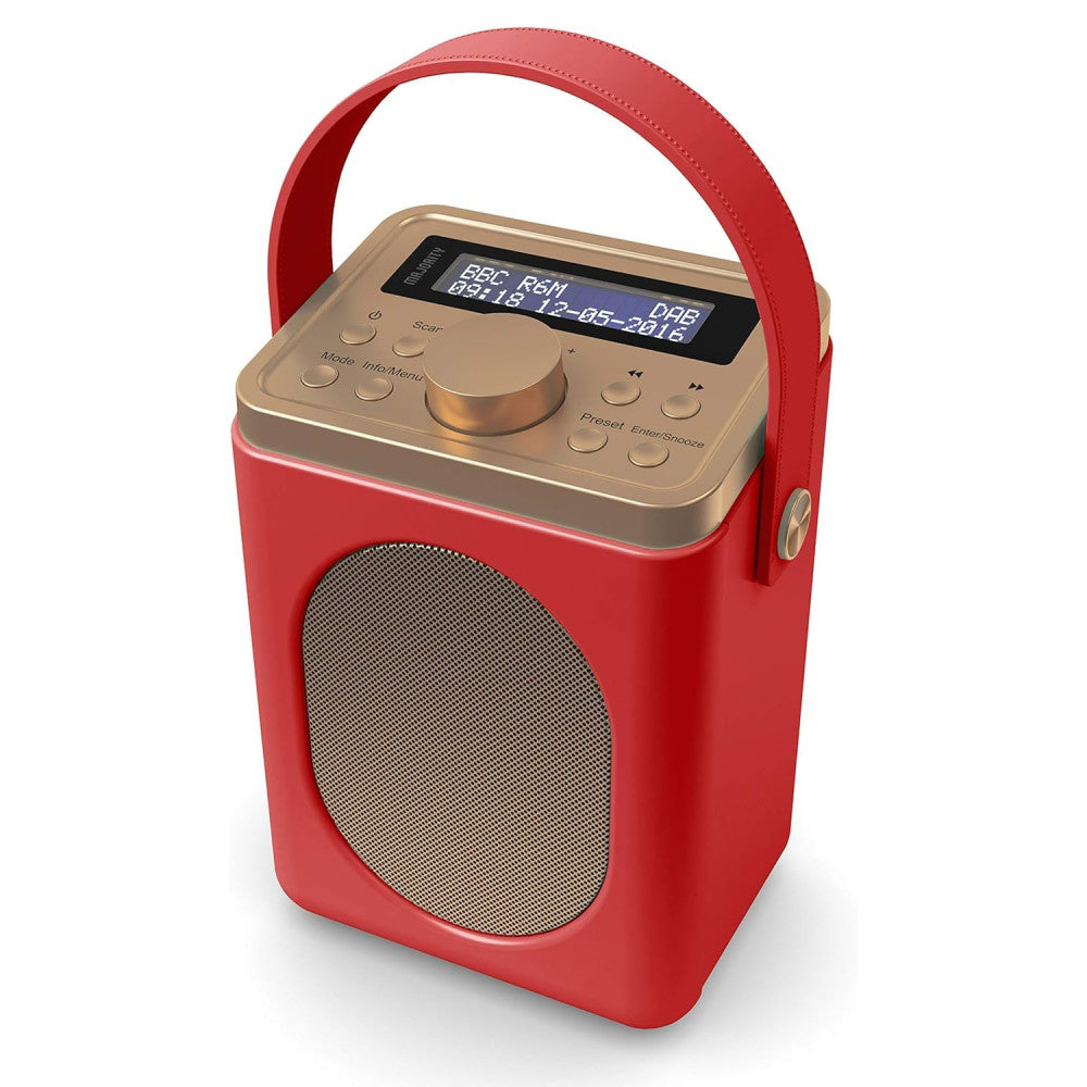 Majority Little Shelford Portable Radio | DAB+ Bluetooth - Red| LSHDABREDUK