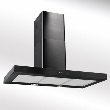 Luxair 110cm Cooker Hood - Flat - Black | LA 110 FLT BLK