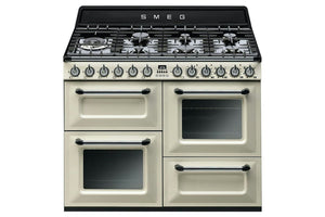 Smeg 90cm Dual Fuel Range Cooker Cream | TR93P