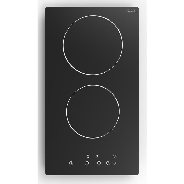 CATA 2 Zone Induction Domino Hob Black Glass | UBIND30FLC