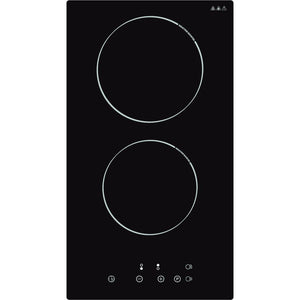 CATA 2 Zone Ceramic Domino Hob Black Glass | UBTC30FLC