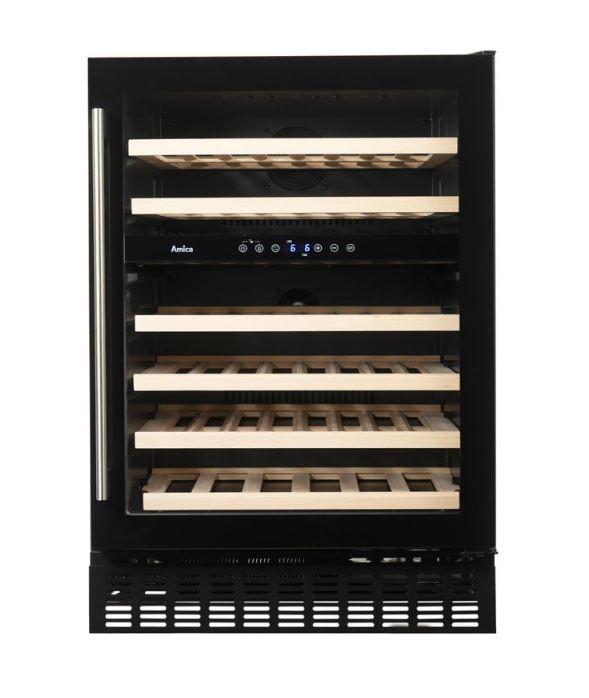 Amica 60cm Undercounter Freestanding Wine Cooler in Black | AWC600BL