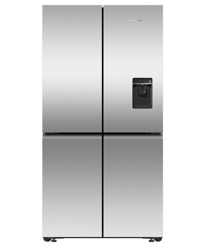 Fisher & Paykel Freestanding Quad Door Refrigerator Freezer, 90.5cm, 538L, Ice & Water | RF605QNUVX1