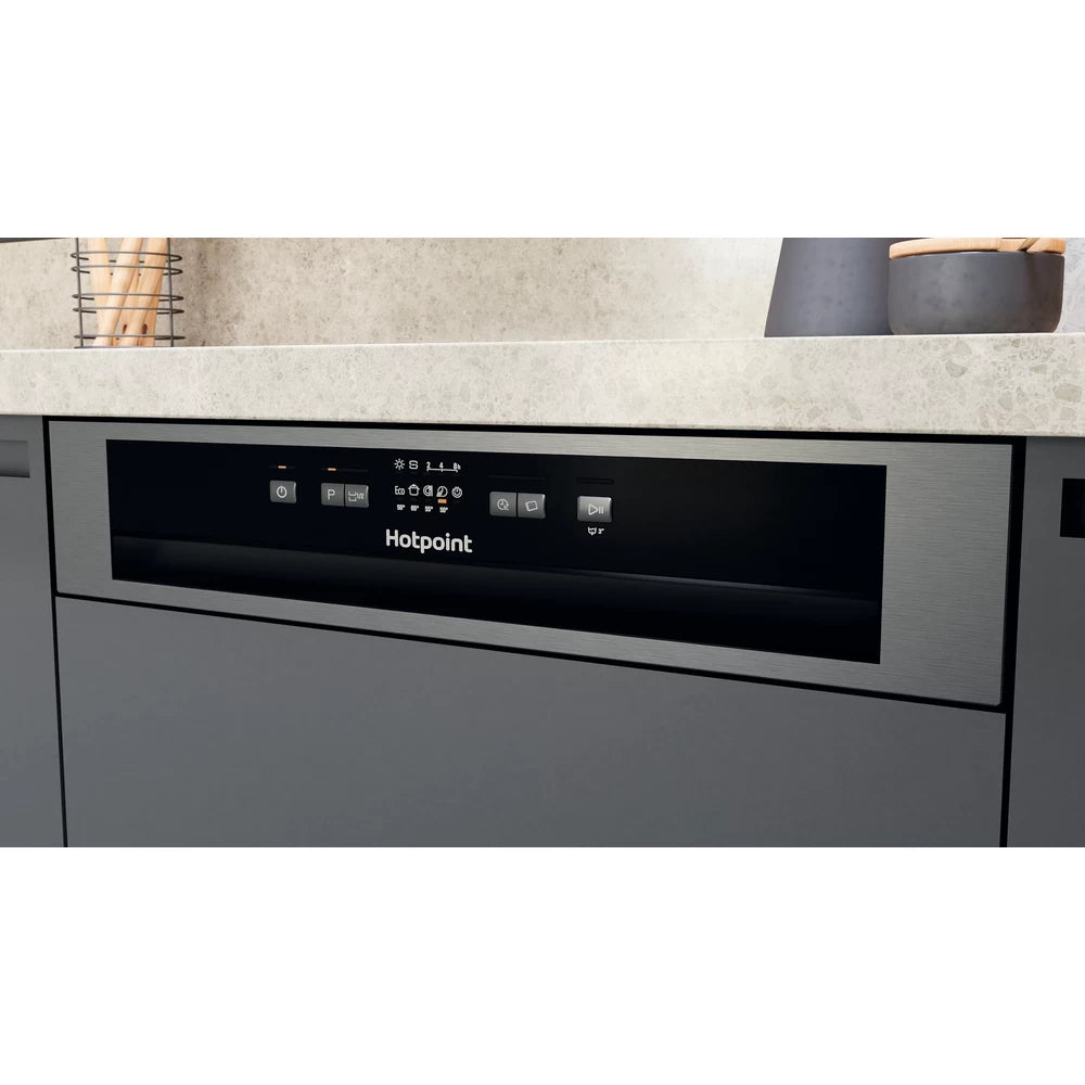 Hotpoint Semi Integrated Dishwasher Stainless Steel | H3BL626XUK