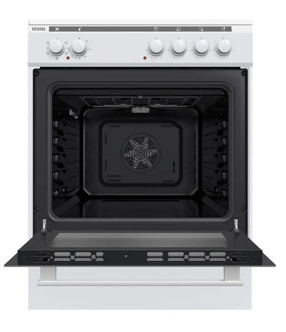 Powerpoint 50cm Single Cavity Fan Oven with Ceramic Hob Cooker | P05C1V1W