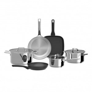 Berghoff 9pc Cookware Set Helix - Steel | 1315089